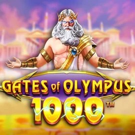 Gates of Olympus 1000 online game logo by Pragmatic Play on casinobreda.org